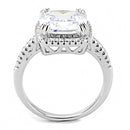 Right Hand Ring 3W1522 Rhodium Brass Ring with AAA Grade CZ