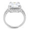 Right Hand Ring 3W1522 Rhodium Brass Ring with AAA Grade CZ