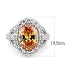 Right Hand Ring 3W1523 Rhodium Brass Ring with AAA Grade CZ