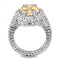 Right Hand Ring 3W1523 Rhodium Brass Ring with AAA Grade CZ