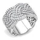 Silver Jewelry Rings Right Hand Ring 3W1524 Rhodium Brass Ring with AAA Grade CZ Alamode Fashion Jewelry Outlet