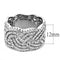 Silver Jewelry Rings Right Hand Ring 3W1524 Rhodium Brass Ring with AAA Grade CZ Alamode Fashion Jewelry Outlet