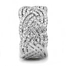 Right Hand Ring 3W1524 Rhodium Brass Ring with AAA Grade CZ