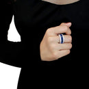 Right Hand Ring 3W1527 Rhodium Brass Ring with Synthetic in Montana