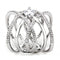 Right Hand Ring 3W1528 Rhodium Brass Ring with AAA Grade CZ