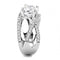 Right Hand Ring 3W1529 Rhodium Brass Ring with AAA Grade CZ