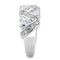 Right Hand Ring 3W1533 Rhodium Brass Ring with AAA Grade CZ