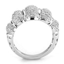 Right Hand Ring 3W1540 Rhodium Brass Ring with AAA Grade CZ