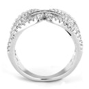 Right Hand Ring 3W1541 Rhodium Brass Ring with AAA Grade CZ