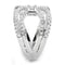 Right Hand Ring 3W1541 Rhodium Brass Ring with AAA Grade CZ