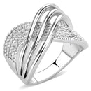 Right Hand Ring 3W1542 Rhodium Brass Ring with AAA Grade CZ