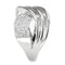 Right Hand Ring 3W1542 Rhodium Brass Ring with AAA Grade CZ