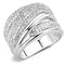 Right Hand Ring 3W1544 Rhodium Brass Ring with AAA Grade CZ