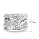 Right Hand Ring 3W1544 Rhodium Brass Ring with AAA Grade CZ