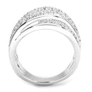 Right Hand Ring 3W1544 Rhodium Brass Ring with AAA Grade CZ