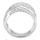 Right Hand Ring 3W1544 Rhodium Brass Ring with AAA Grade CZ