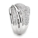 Right Hand Ring 3W1544 Rhodium Brass Ring with AAA Grade CZ