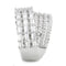 Right Hand Ring 3W1545 Rhodium Brass Ring with AAA Grade CZ