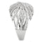 Right Hand Ring 3W1547 Rhodium Brass Ring with AAA Grade CZ