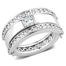 Right Hand Ring 3W1549 Rhodium Brass Ring with AAA Grade CZ