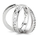 Right Hand Ring 3W1549 Rhodium Brass Ring with AAA Grade CZ