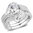 Right Hand Ring 3W1551 Rhodium Brass Ring with AAA Grade CZ