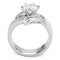 Right Hand Ring 3W1551 Rhodium Brass Ring with AAA Grade CZ