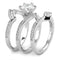 Right Hand Ring 3W1551 Rhodium Brass Ring with AAA Grade CZ