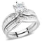 Right Hand Ring 3W1552 Rhodium Brass Ring with AAA Grade CZ