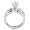 Right Hand Ring 3W1552 Rhodium Brass Ring with AAA Grade CZ