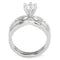 Right Hand Ring 3W1552 Rhodium Brass Ring with AAA Grade CZ