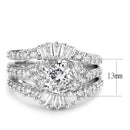 Right Hand Ring 3W1553 Rhodium Brass Ring with AAA Grade CZ