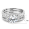 Right Hand Ring 3W1554 Rhodium Brass Ring with AAA Grade CZ