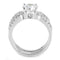 Right Hand Ring 3W1554 Rhodium Brass Ring with AAA Grade CZ