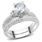 Right Hand Ring 3W1555 Rhodium Brass Ring with AAA Grade CZ