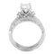 Right Hand Ring 3W1555 Rhodium Brass Ring with AAA Grade CZ