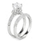 Right Hand Ring 3W1555 Rhodium Brass Ring with AAA Grade CZ