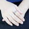 Right Hand Ring 3W1555 Rhodium Brass Ring with AAA Grade CZ