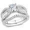 Right Hand Ring 3W1556 Rhodium Brass Ring with AAA Grade CZ