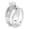 Right Hand Ring 3W1556 Rhodium Brass Ring with AAA Grade CZ