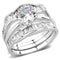 Right Hand Ring 3W1557 Rhodium Brass Ring with AAA Grade CZ