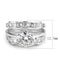 Right Hand Ring 3W1557 Rhodium Brass Ring with AAA Grade CZ