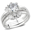 Right Hand Ring 3W1558 Rhodium Brass Ring with AAA Grade CZ