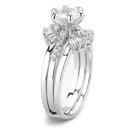 Right Hand Ring 3W1558 Rhodium Brass Ring with AAA Grade CZ