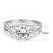 Right Hand Ring 3W1560 Rhodium Brass Ring with AAA Grade CZ