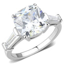 Right Hand Ring 3W1561 Rhodium Brass Ring with AAA Grade CZ