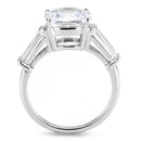 Right Hand Ring 3W1561 Rhodium Brass Ring with AAA Grade CZ