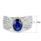 Right Hand Ring 3W1563 Rhodium Brass Ring with Synthetic in London Blue
