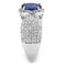 Right Hand Ring 3W1563 Rhodium Brass Ring with Synthetic in London Blue