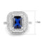 Right Hand Ring 3W1565 Rhodium Brass Ring with Synthetic in London Blue